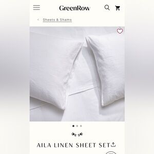 White Linen Sheet Set